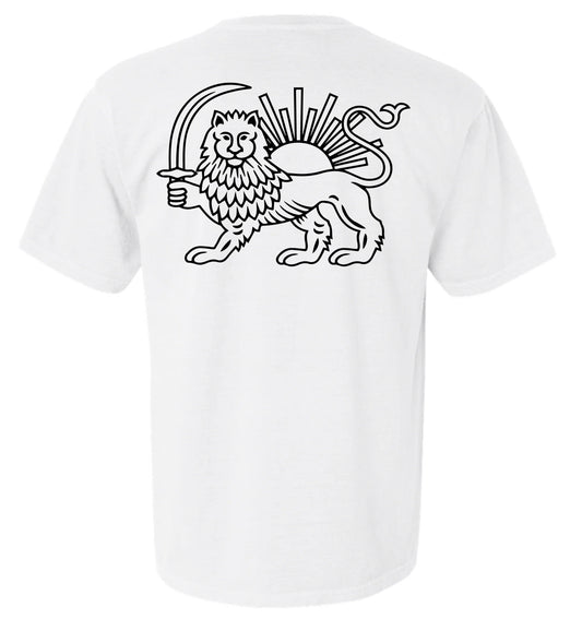 Lion and Sun - White